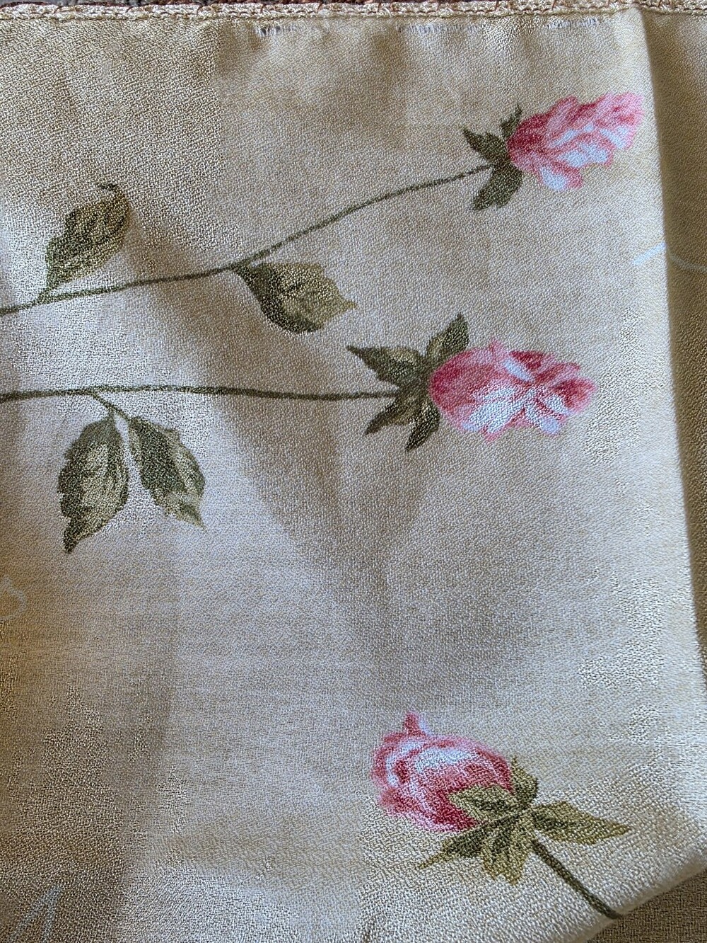 Vintage Burberry Rose Floral Neck Scarf Cotton Head Scarf 22x22 Cottagecore - Picture 7 of 8